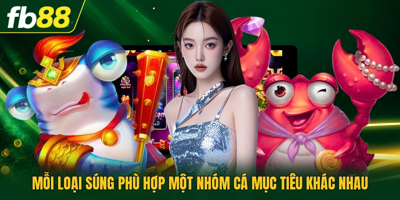 Mỗi loại súng phù hợp một nhóm cá mục tiêu khác nhau