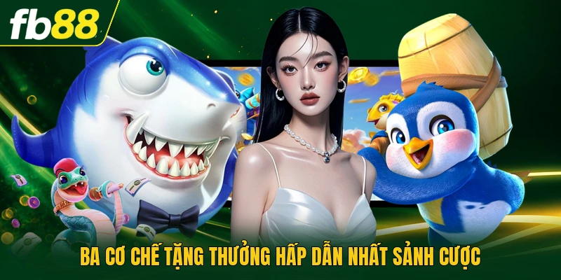 Ba cơ chế tặng thưởng hấp dẫn nhất sảnh cược
