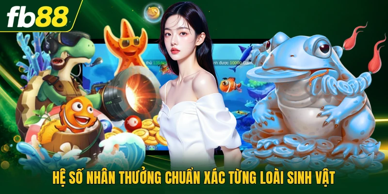 Hệ số nhân thưởng chuẩn xác từng loài sinh vật